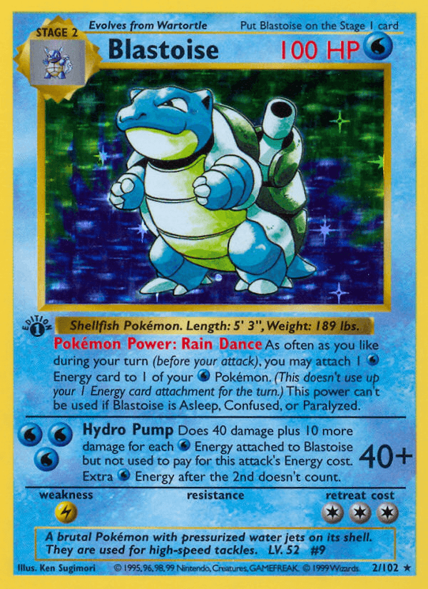 Blastoise Base Set PSA 9